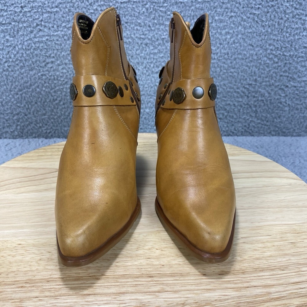 Durango Boots Women 6.5 M Brown Ankle Leather Western Cowgirl Zipper Embellished - Picture 2 of 16